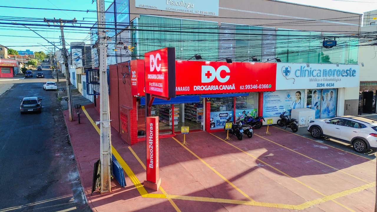 Fachada Drogaria Canaã — Recanto do Bosque, Goiânia